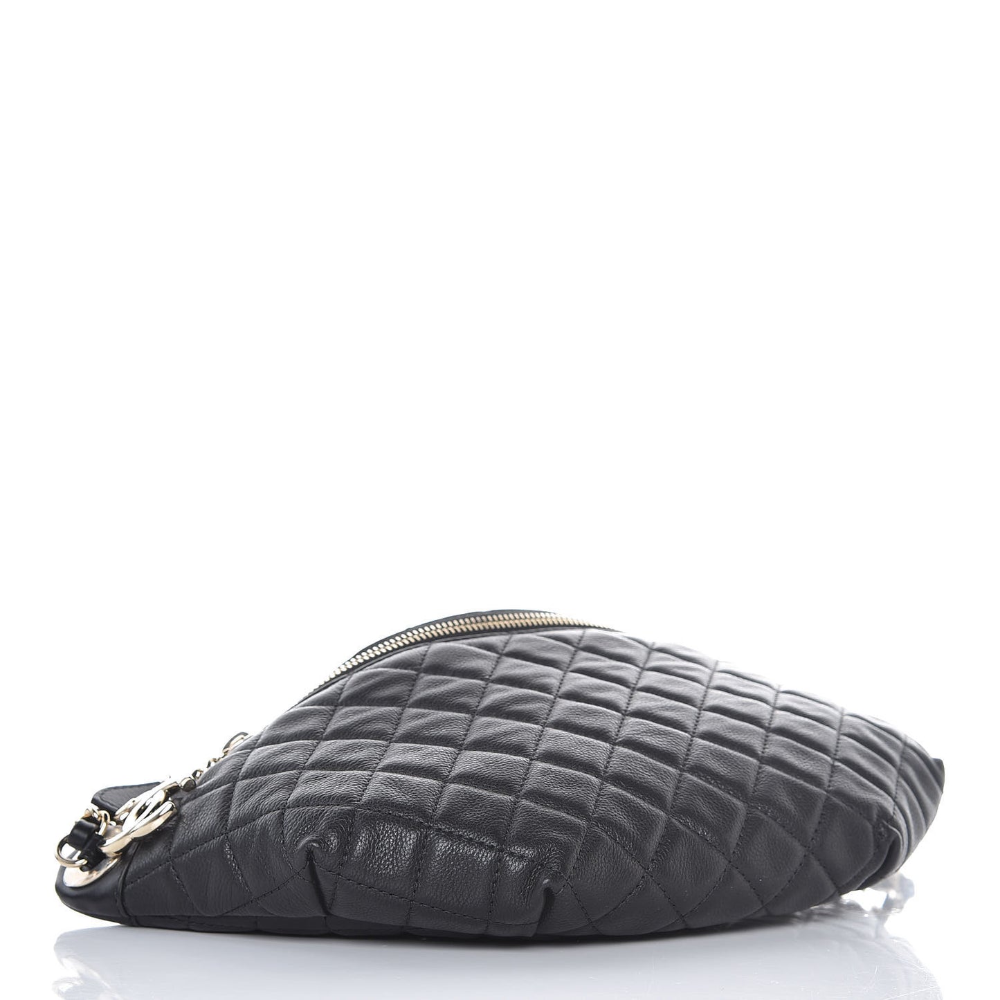 Calfskin Quilted Belt Me Up Waist Bag Black