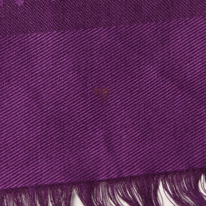 Louis Vuitton Wool Silk Monogram Shawl Cassis 4 of 5
