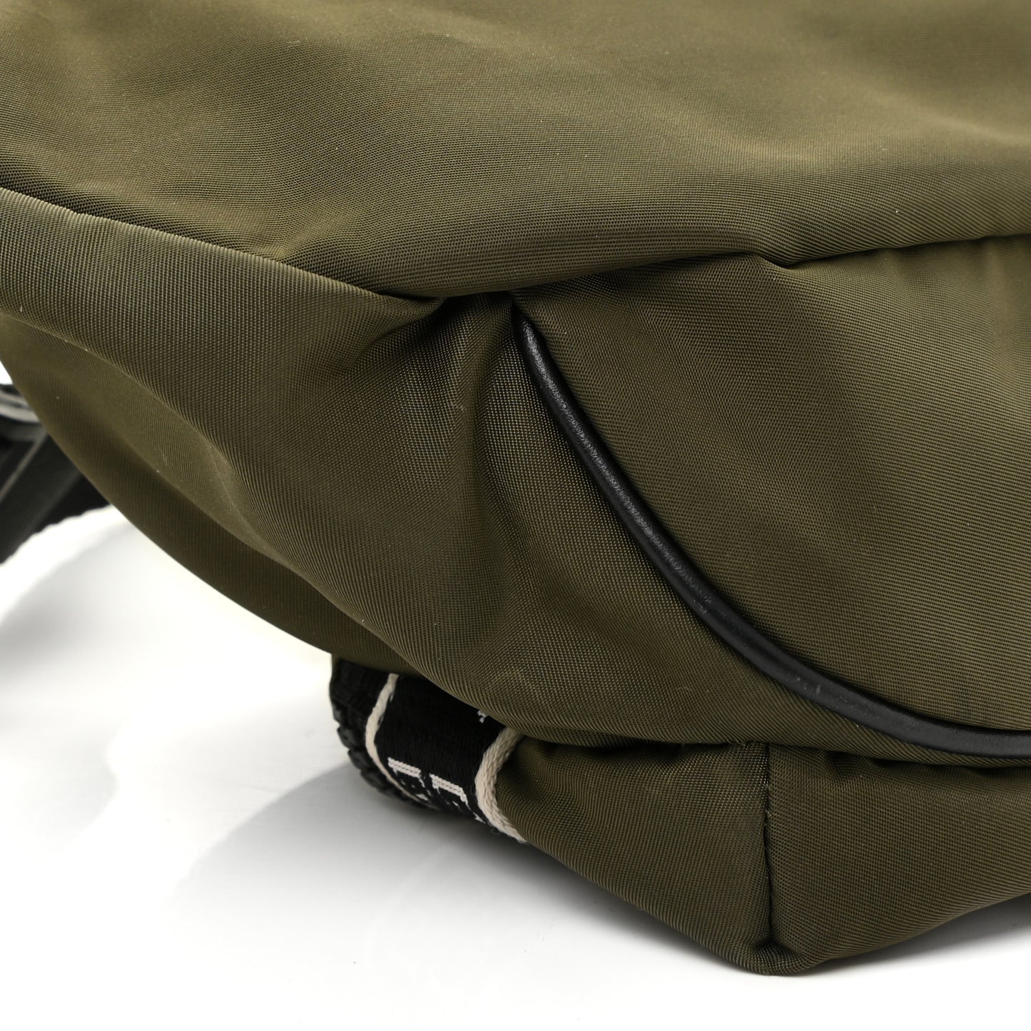 Nylon Logo Belt Bag Khaki
