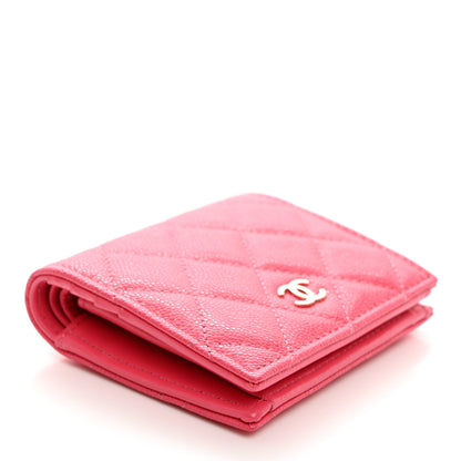 Chanel Caviar Quilted Compact Bifold Wallet Pink 4 of 9
