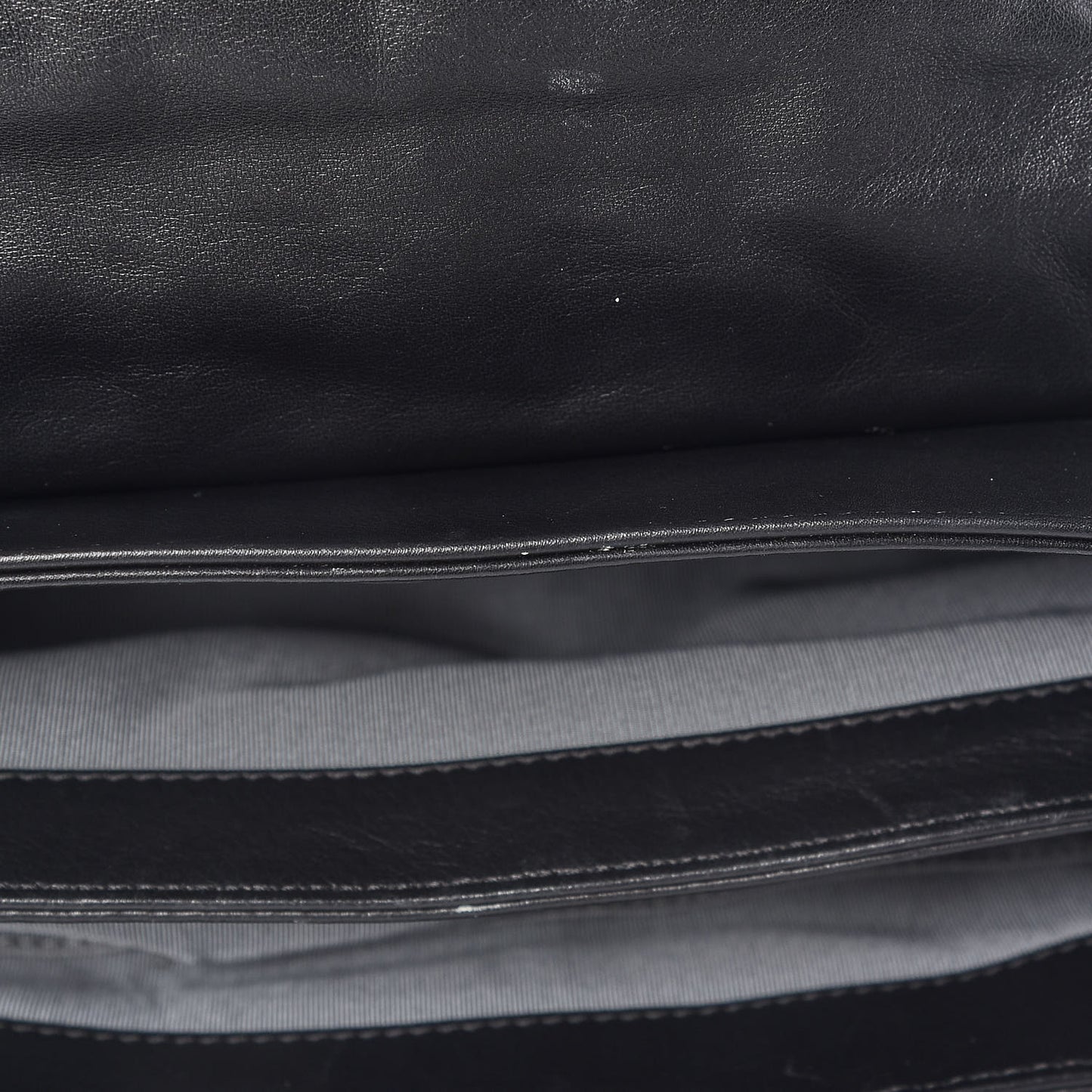 Calfskin Coco Pleats Flap Black