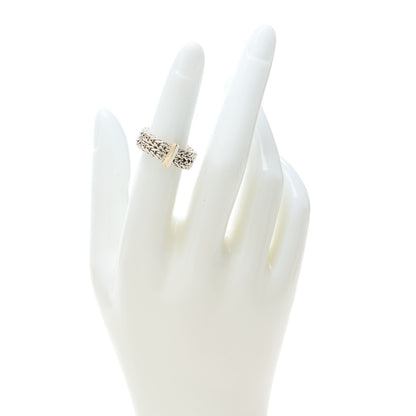 John Hardy Sterling Silver 14K Yellow Gold Carved Chain Ring 49 5 2 of 4