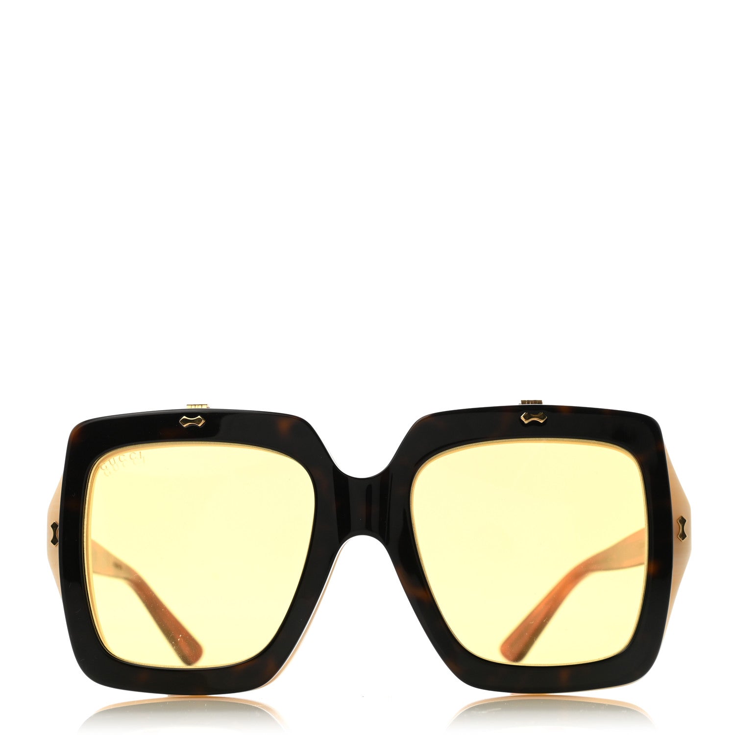 Gucci Acetate Oversized Flip Up Sunglasses GG0088S Tortoise 2 of 9