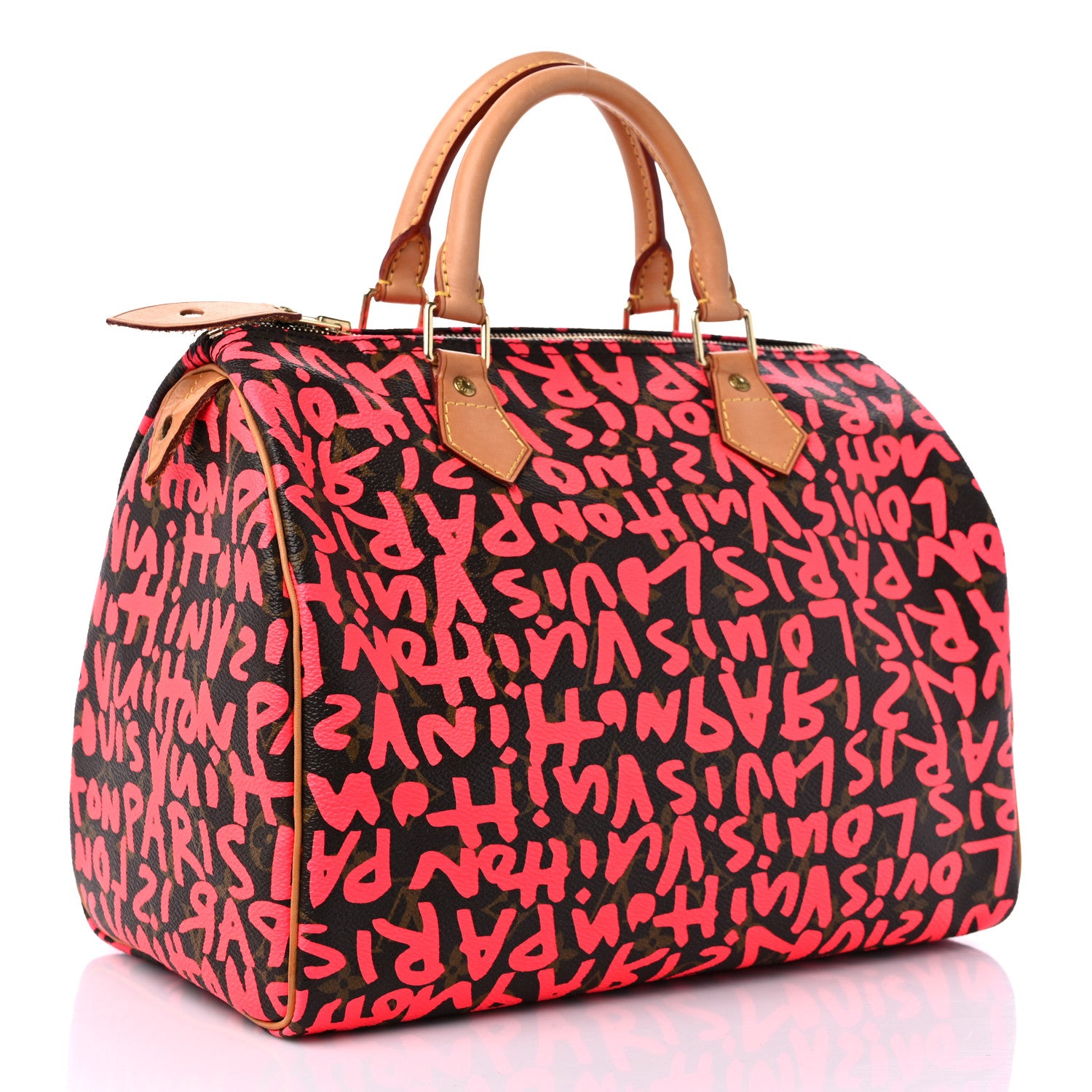 Louis Vuitton Monogram Graffiti Speedy 30 Fuchsia 3 of 13