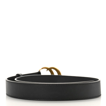 Gucci Calfskin Double G 30mm Belt 80 32 Black 2 of 5