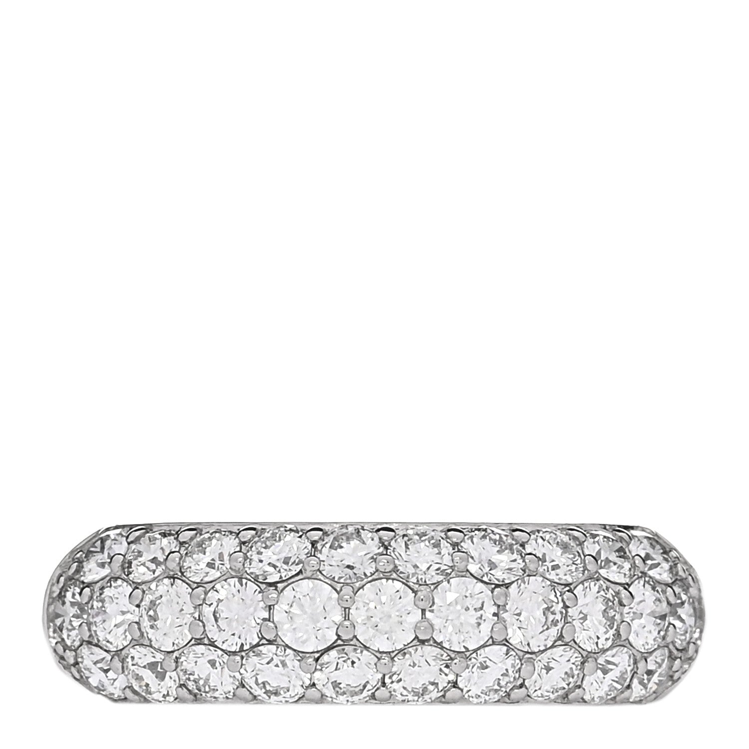 Parker & West by FASHIONPHILE Platinum Diamond 1.00ctw Three Row Half Eternity Band Ring 49 5 1 of 5