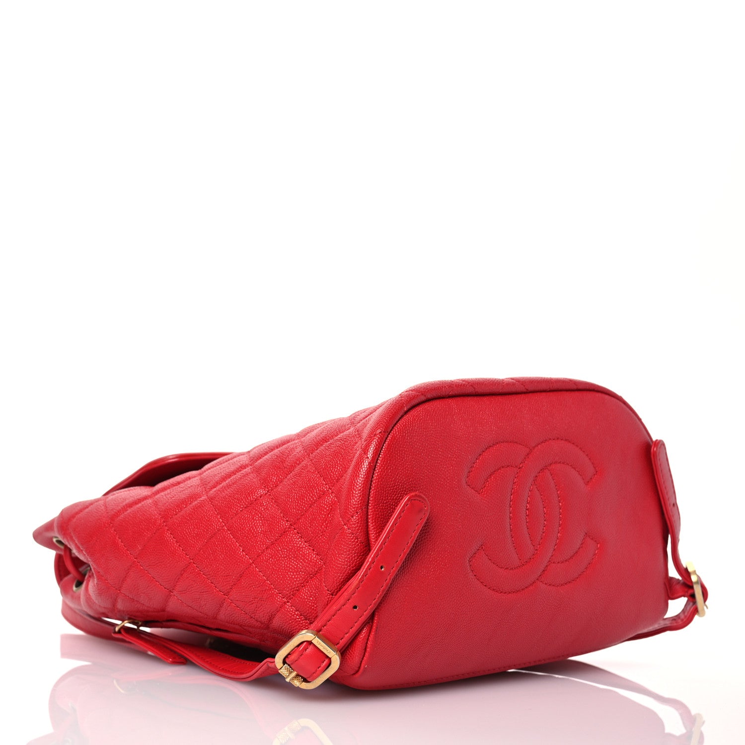 Chanel Caviar Quilted Filigree Backpack Red 4 of 19