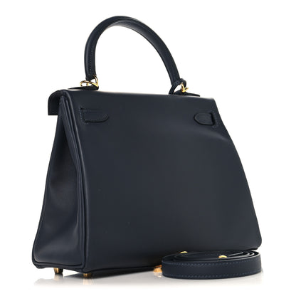 Hermes Swift Kelly Retourne 25 Bleu Indigo 3 of 13