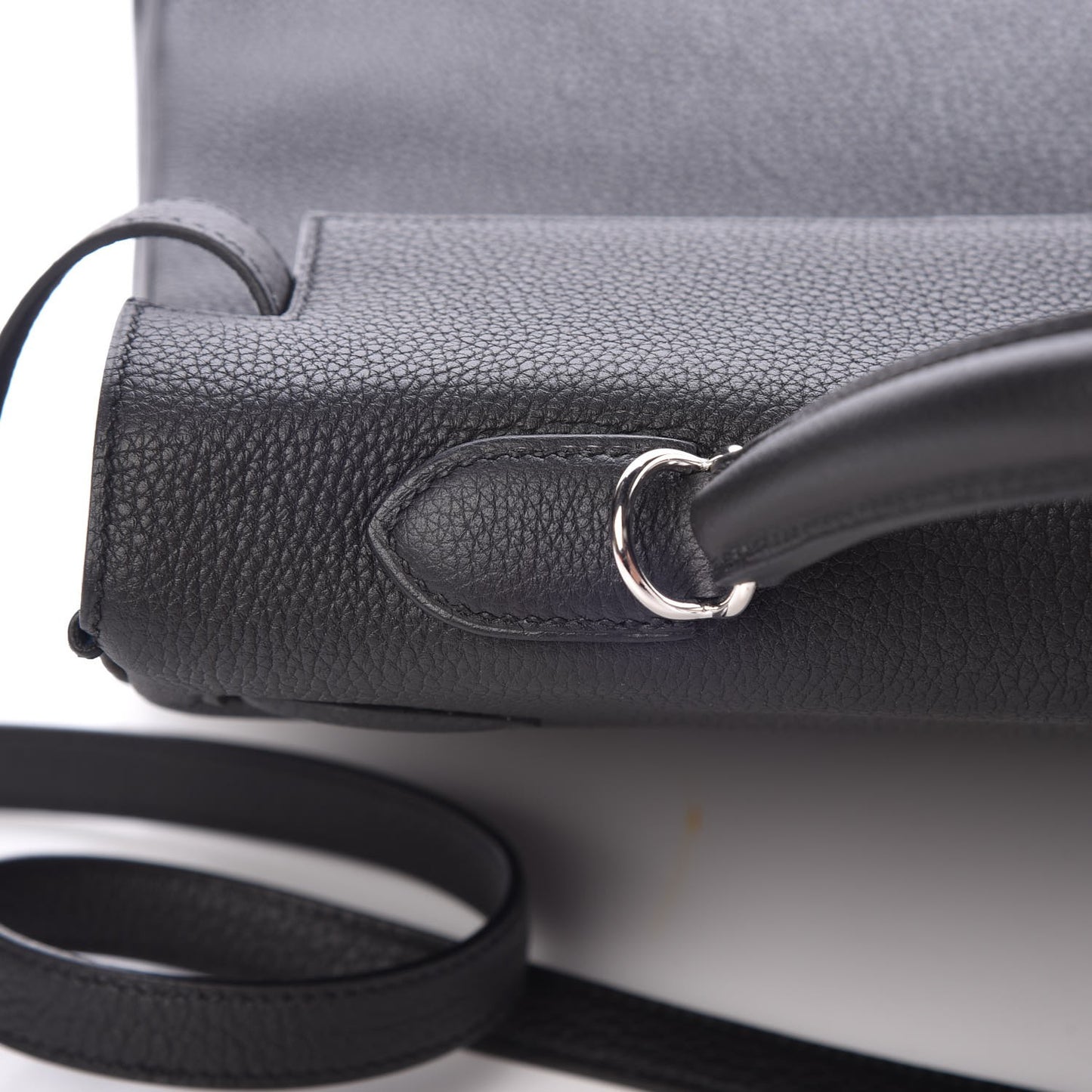 Togo Verso Kelly Retourne 35 Black Bleu Agate