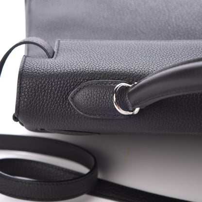 Hermes Togo Verso Kelly Retourne 35 Black Bleu Agate 34 of 40