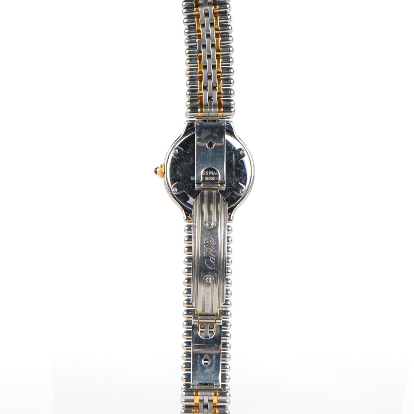 Stainless Steel 18K Yellow Gold 28mm Must De 21 Bullet Link Quartz Watch