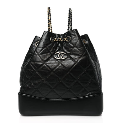 Chanel Aged Calfskin Quilted Small Gabrielle Backpack Black 1 of 10