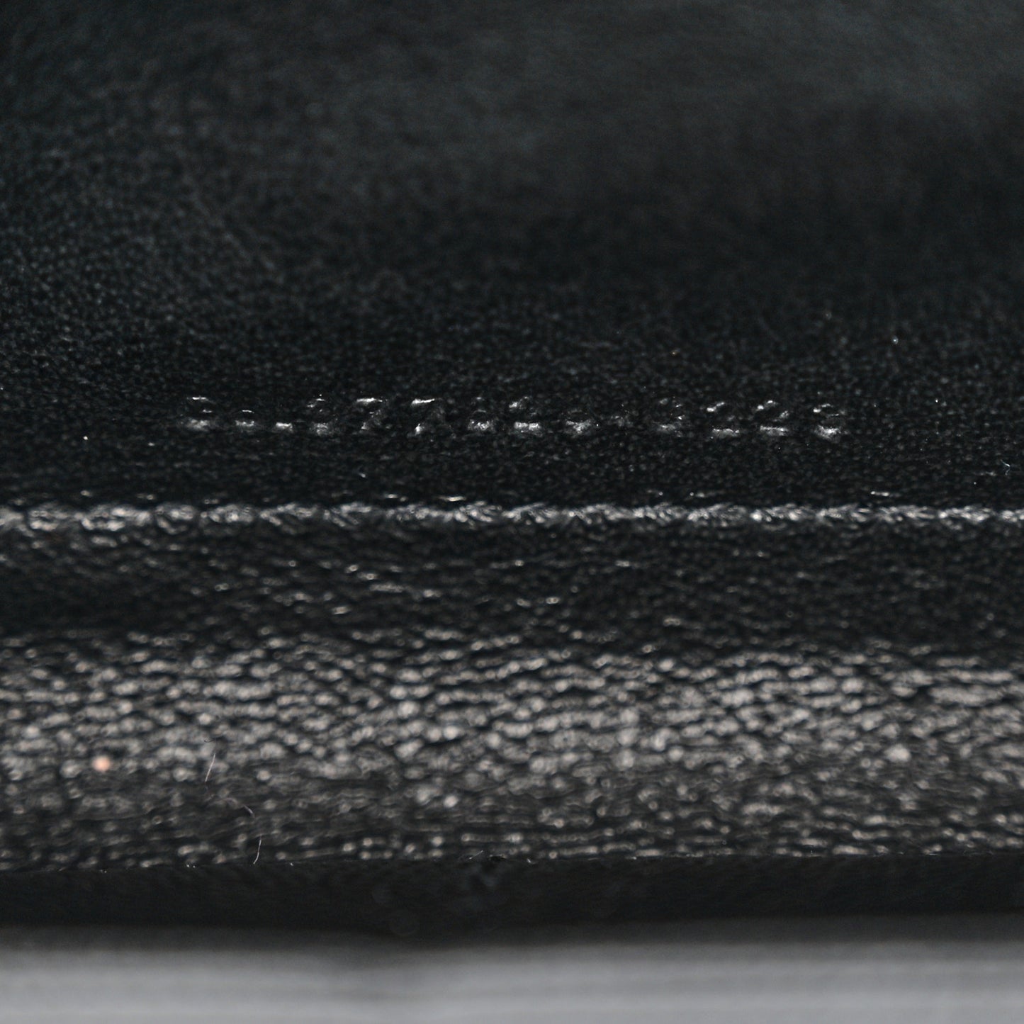 Grain De Poudre Matelasse Chevron Monogram Chain Wallet Black