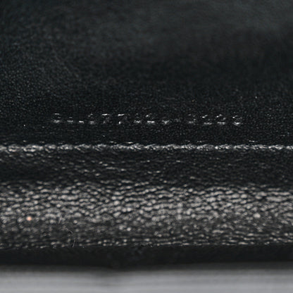 Saint Laurent Grain De Poudre Matelasse Chevron Monogram Chain Wallet Black 7 of 10
