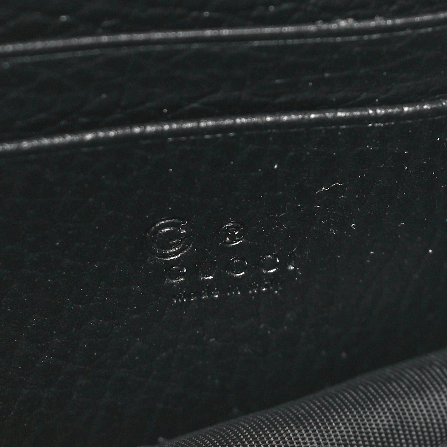Dollar Calfskin Interlocking G Chain Wallet Black