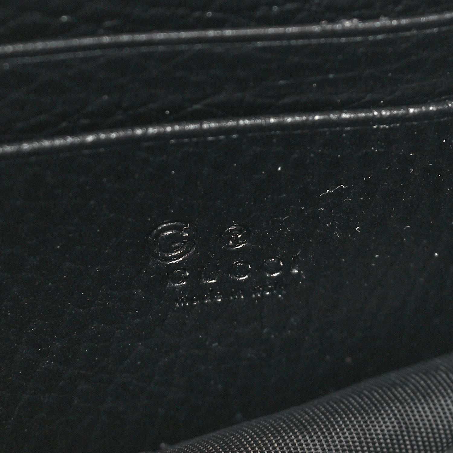 Gucci Dollar Calfskin Interlocking G Chain Wallet Black 6 of 11