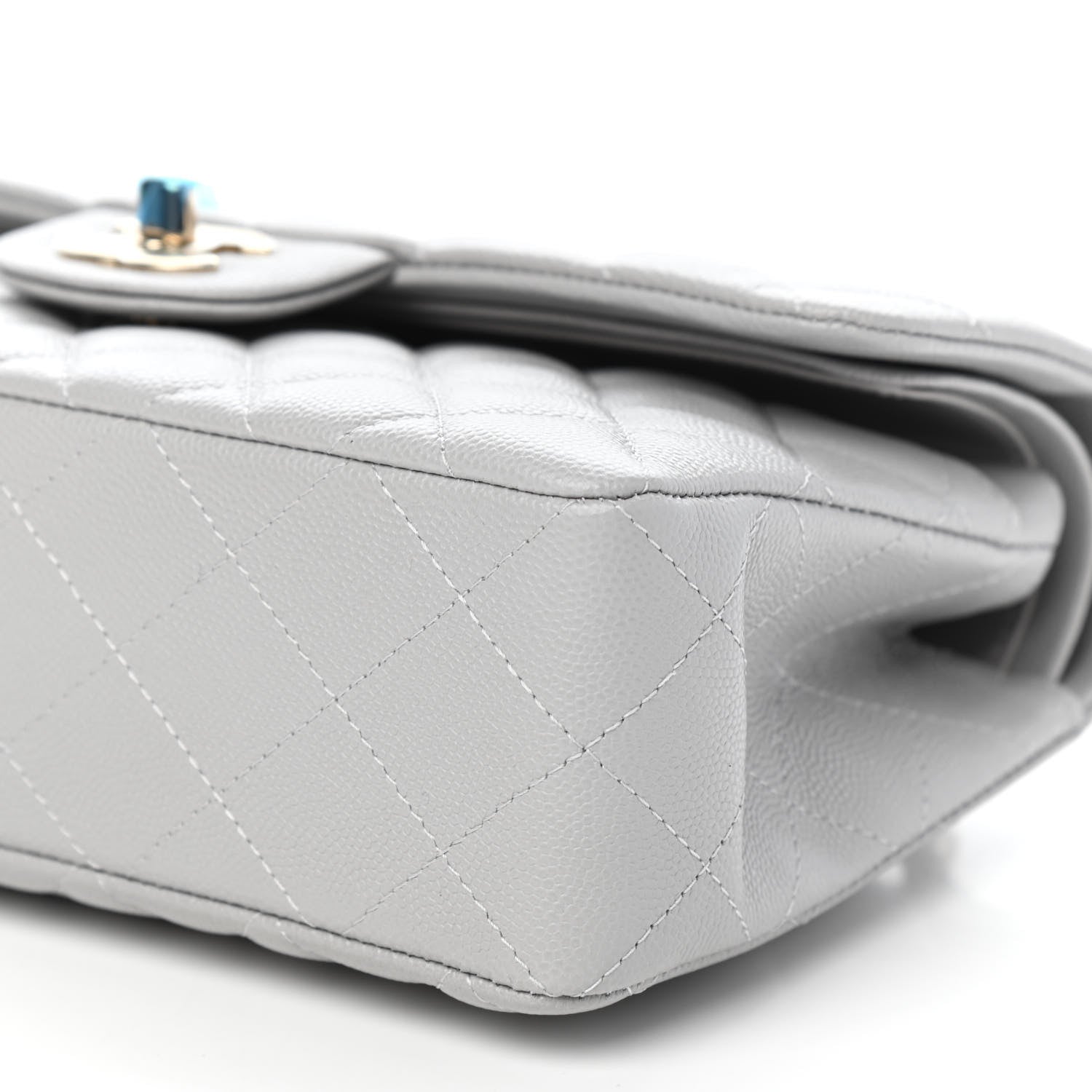 Chanel Caviar Quilted Small Double Flap Grey 9 of 10