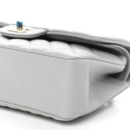 Chanel Caviar Quilted Small Double Flap Grey 9 of 10