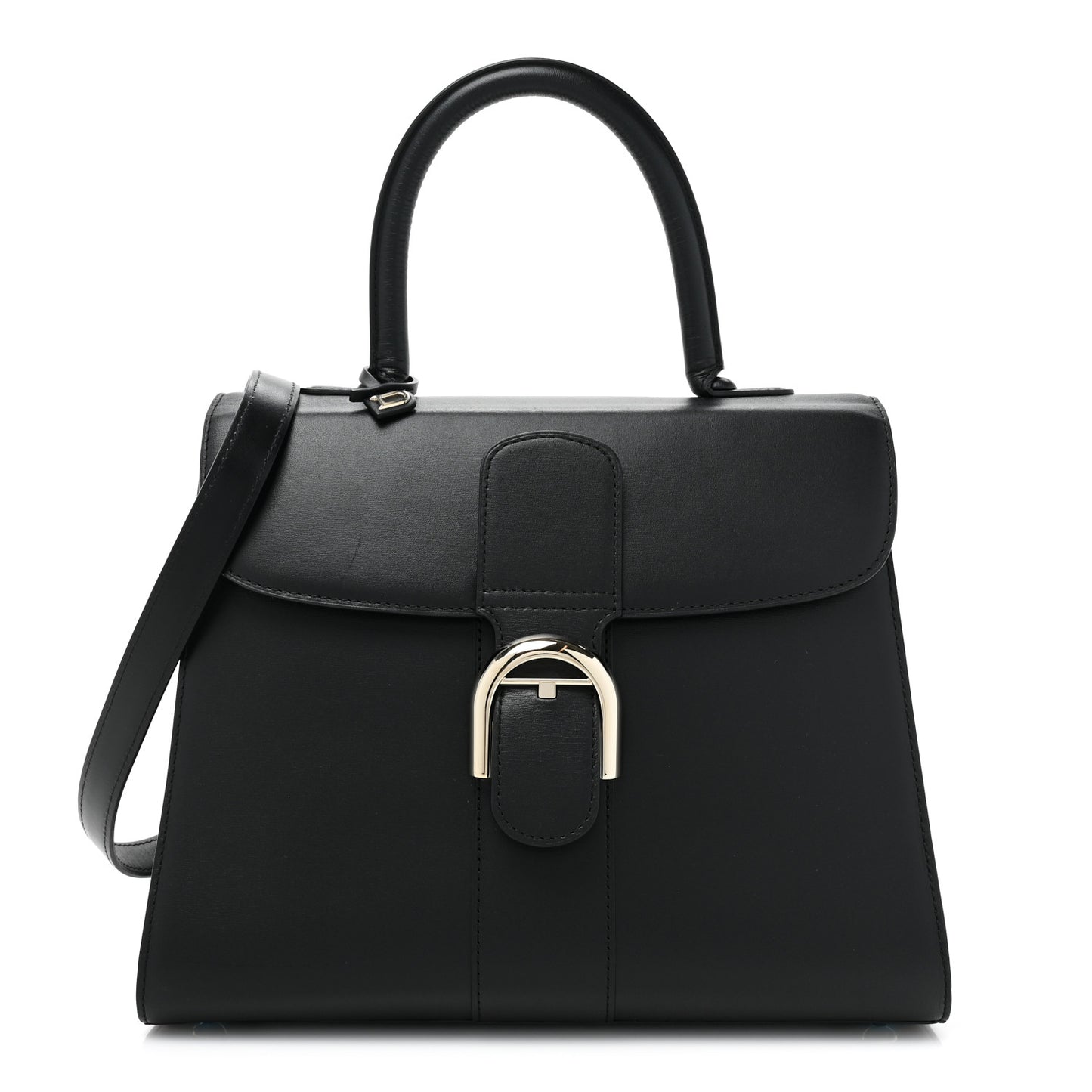 Box Calfskin MM Brillant Satchel Black