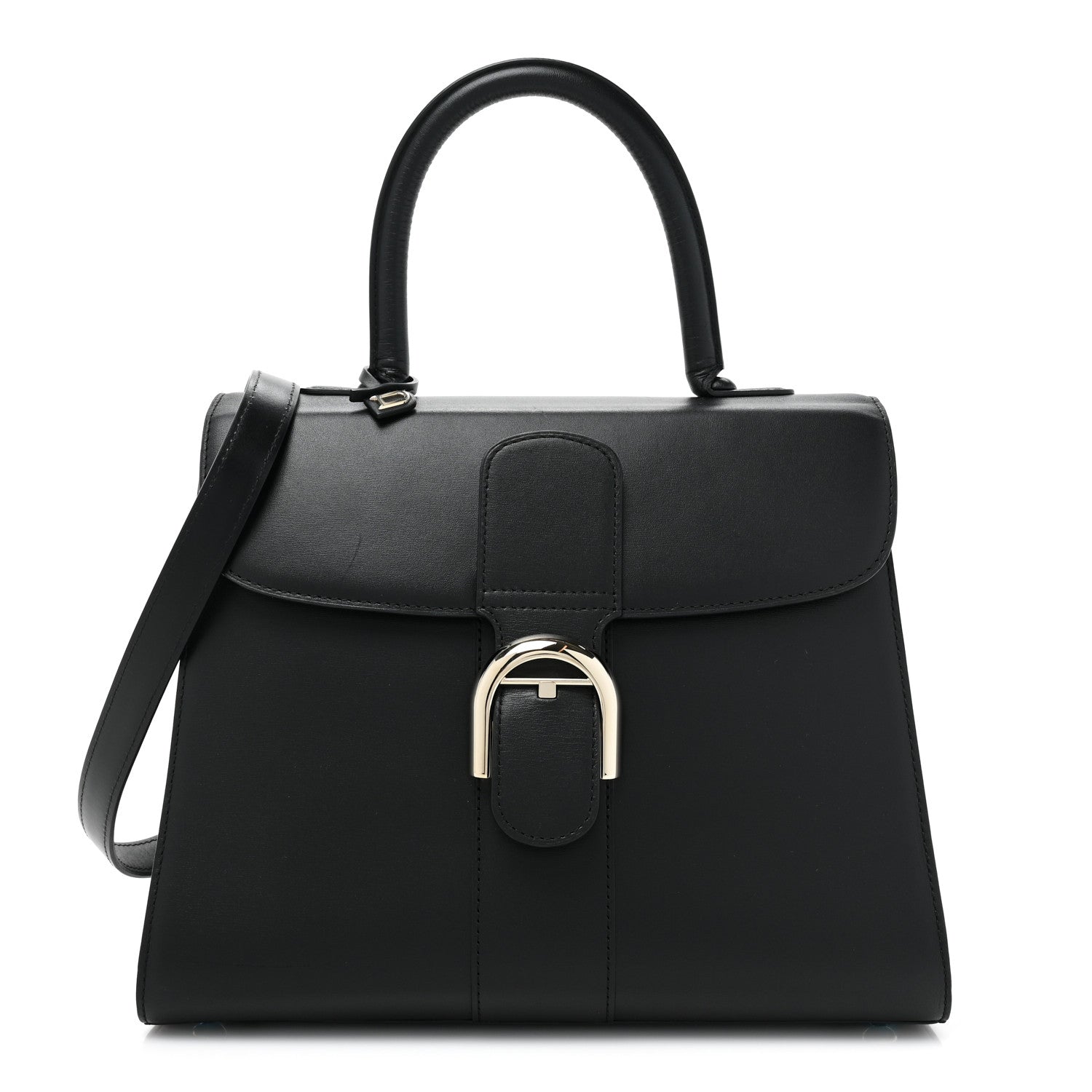 Delvaux Box Calfskin MM Brillant Satchel Black 1 of 18