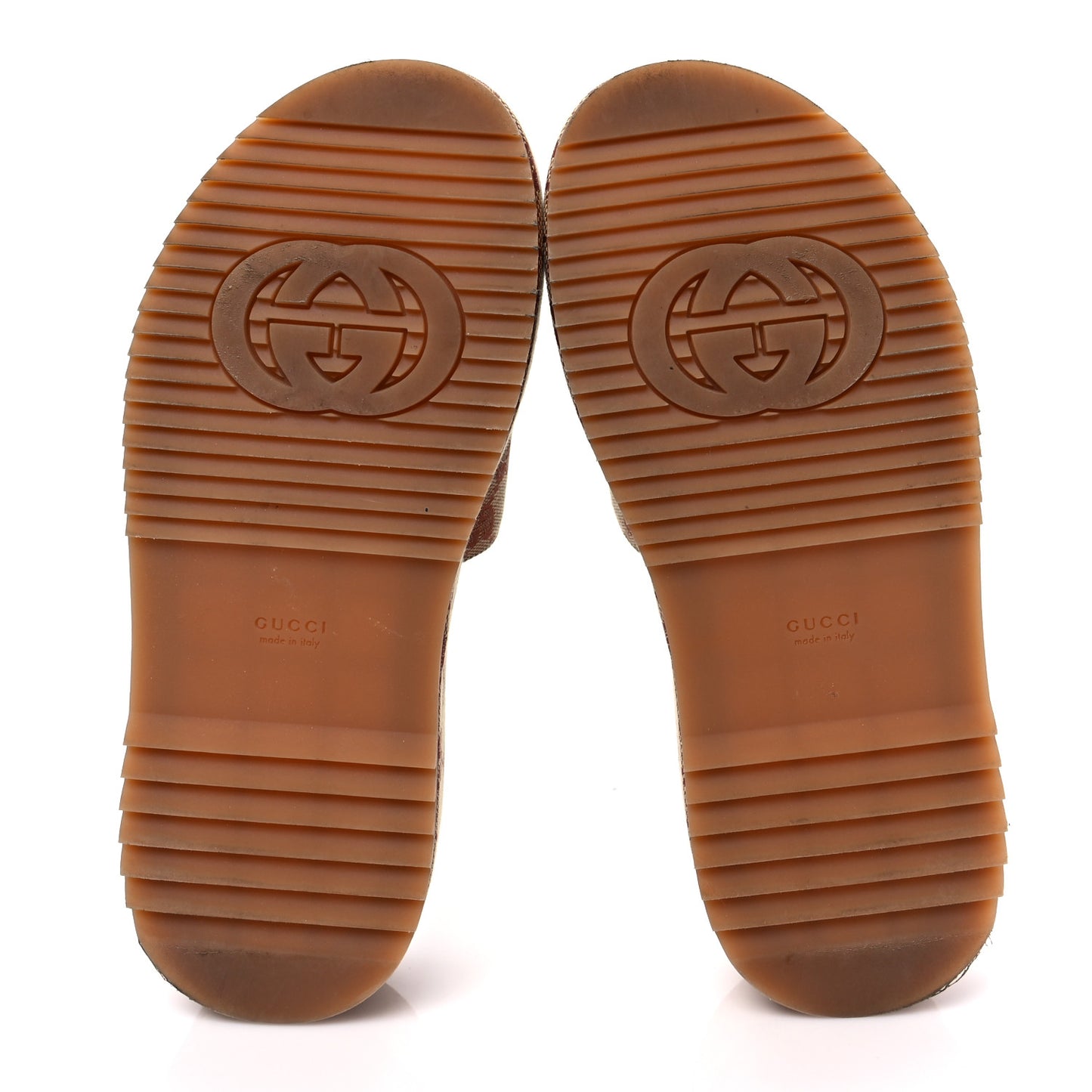 Canvas GG Monogram Angelina Platform Slide Sandals 39.5 Beige Ruggine