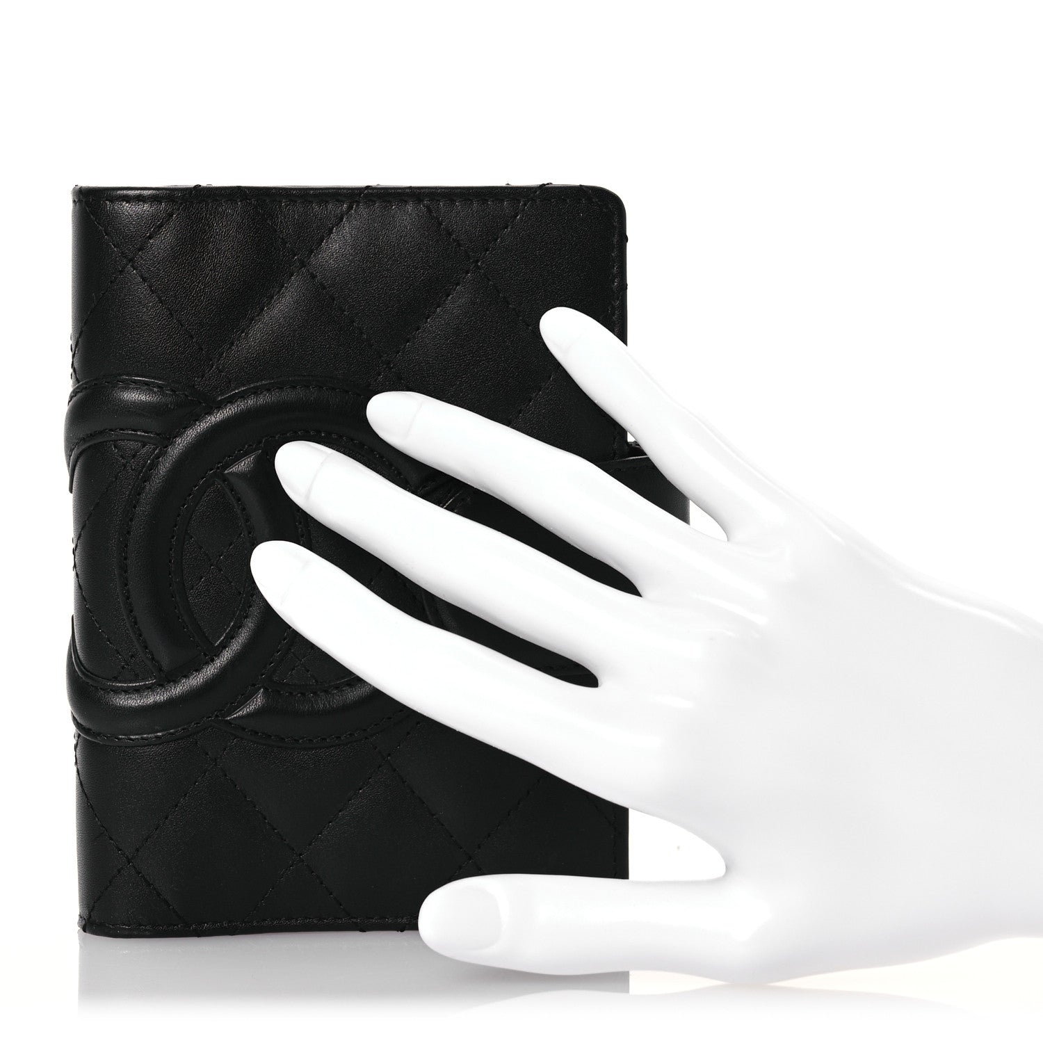 Chanel Calfskin Quilted Small Cambon Agenda Planner Black 2 of 11