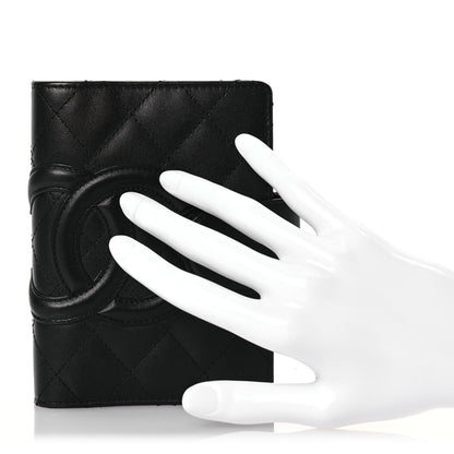 Chanel Calfskin Quilted Small Cambon Agenda Planner Black 2 of 11