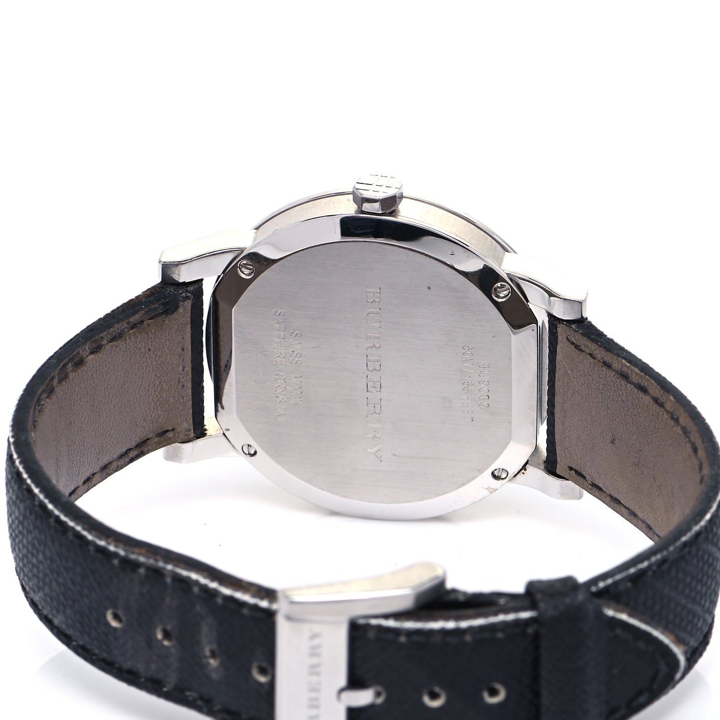 Stainless Steel Calfskin 38mm Quartz Watch Black BU9030