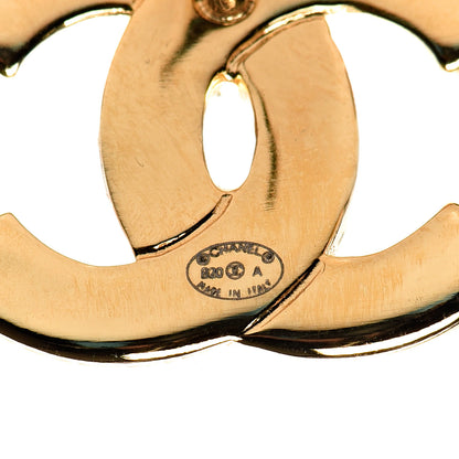 Chanel Metal CC Paris Button Stud Earrings Gold 5 of 6