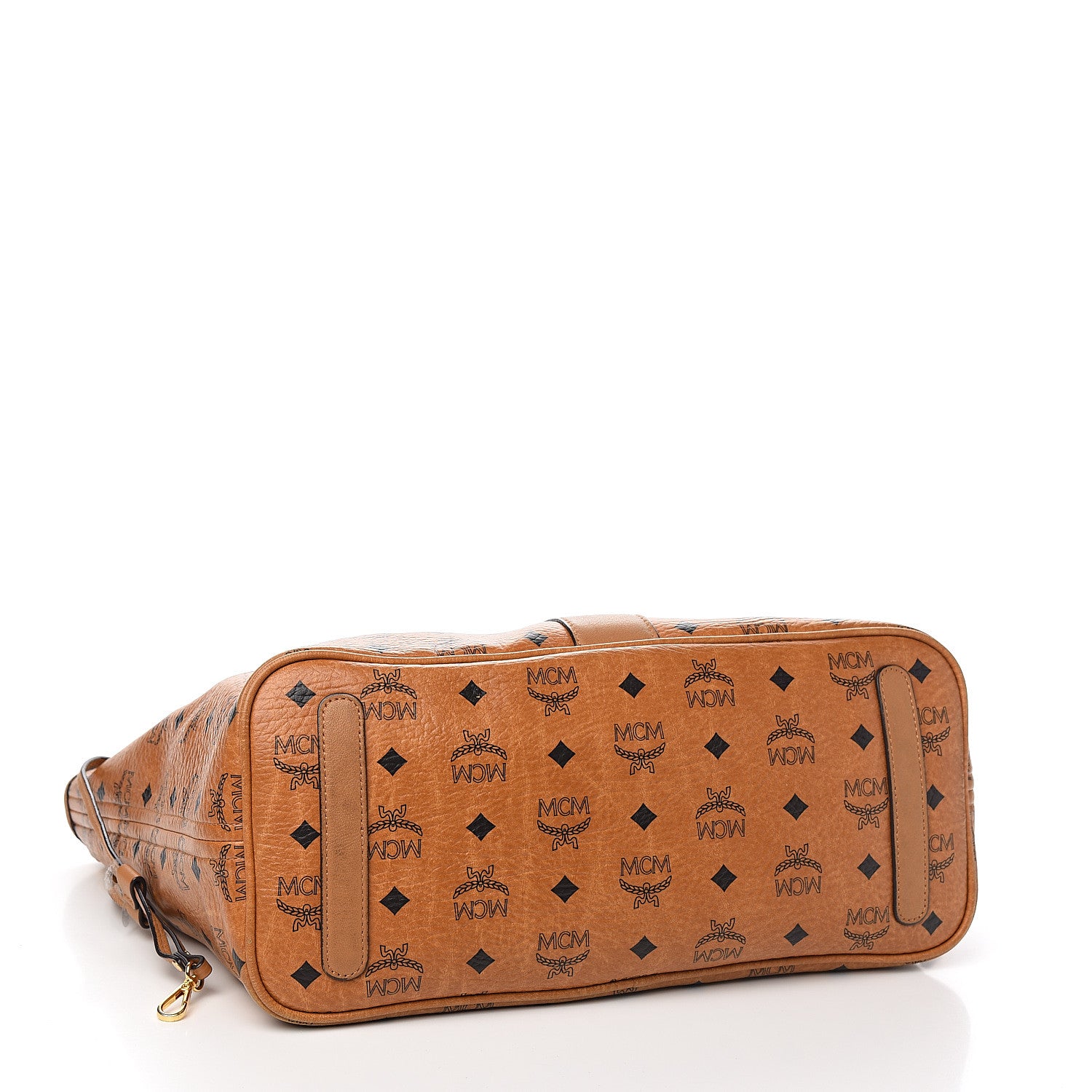 MCM Visetos Medium Liz Reversible Shopper Tote Cognac 5 of 15