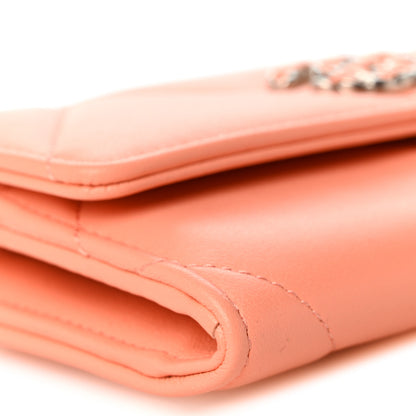Chanel Lambskin Quilted Chanel 19 Flap Wallet Orange 9 of 10
