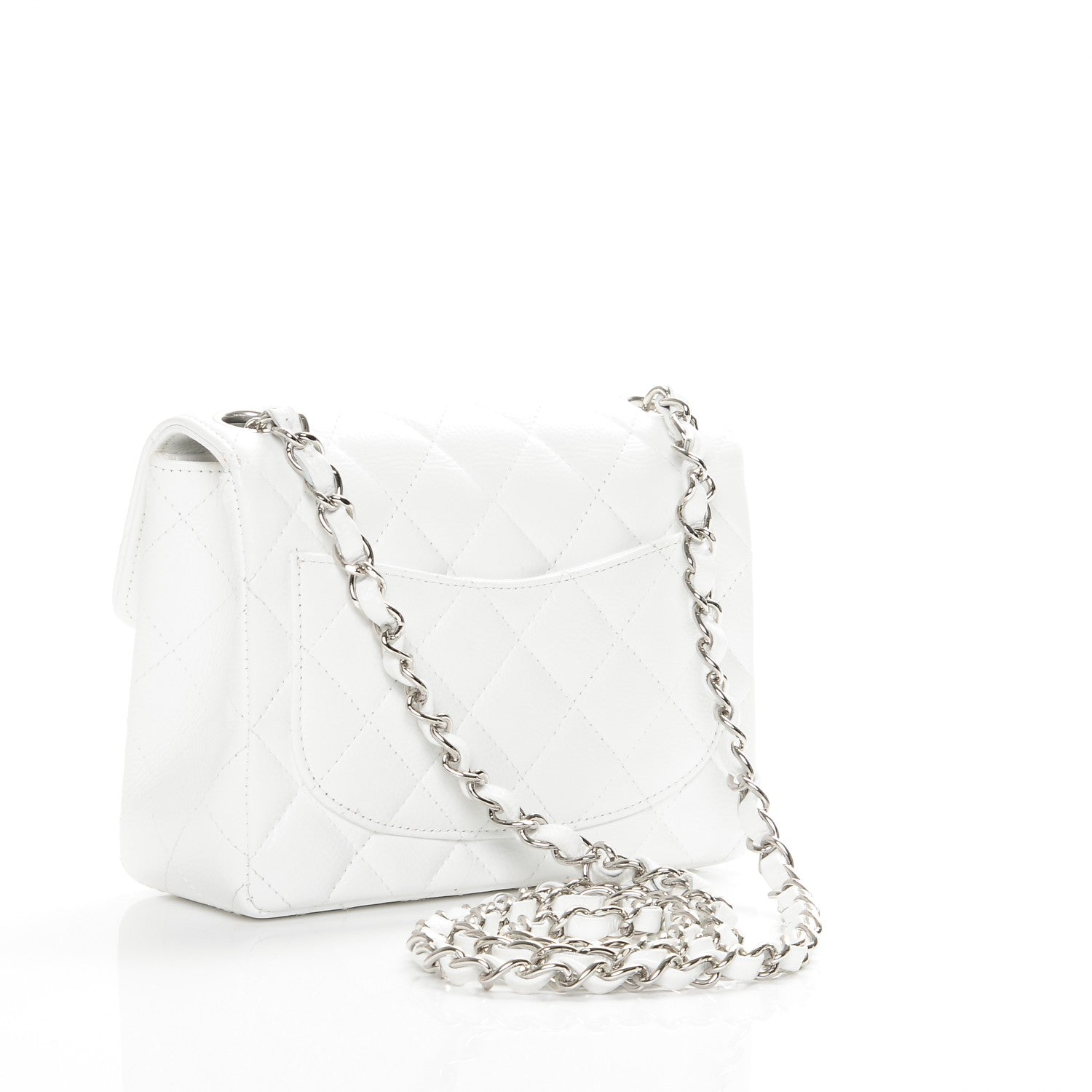 Chanel Caviar Quilted Mini Square Flap White 3 of 7