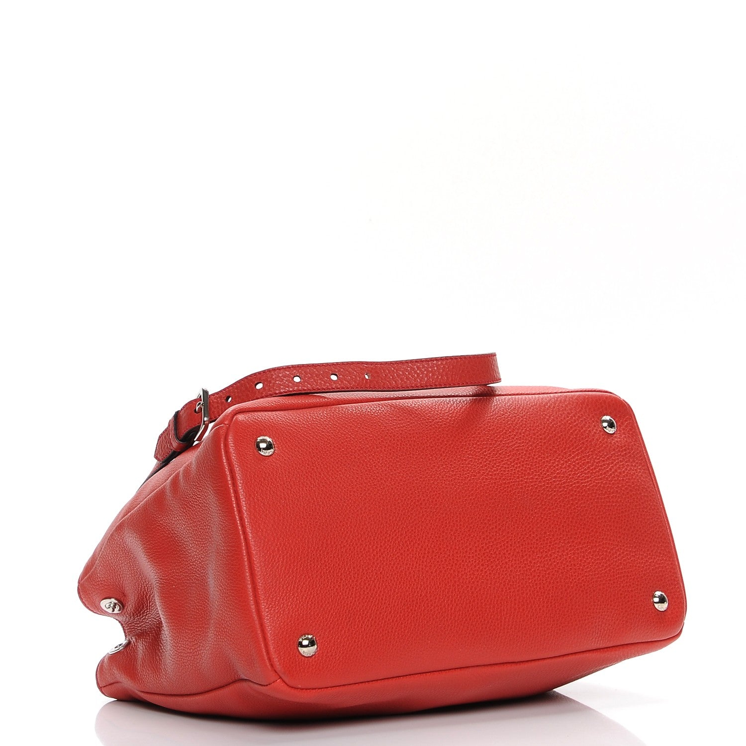 Prada Vitello Daino Tote Rosso 5 of 9