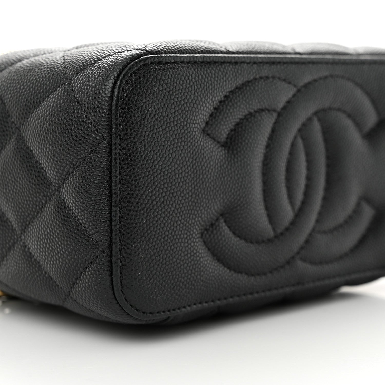 Chanel Caviar Quilted Small Vanity Case With Chain Black 9 of 11