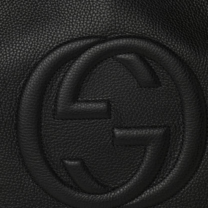 Gucci Pebbled Calfskin Medium Soho Chain Shoulder Bag Black 8 of 10