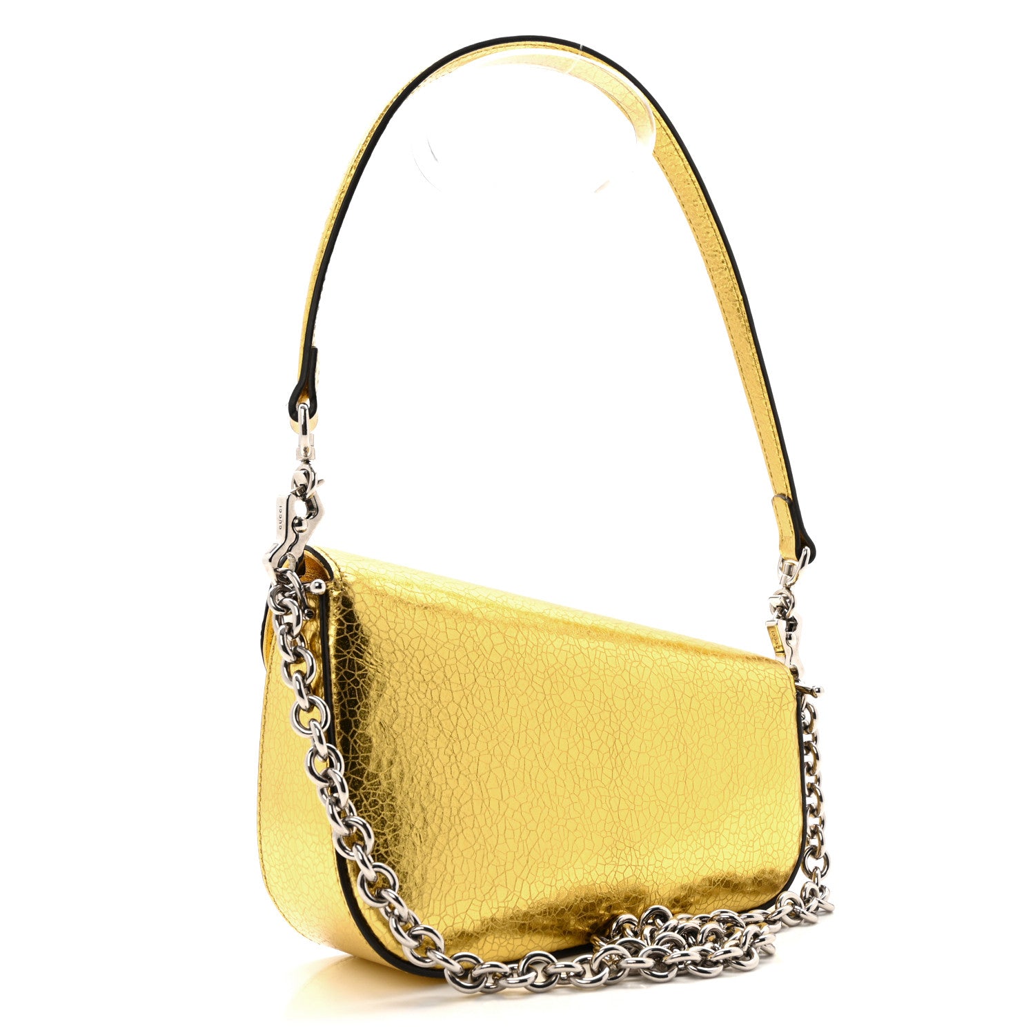 Gucci Metallic Demetra Mini Horsebit 1955 Asymmetric Shoulder Bag