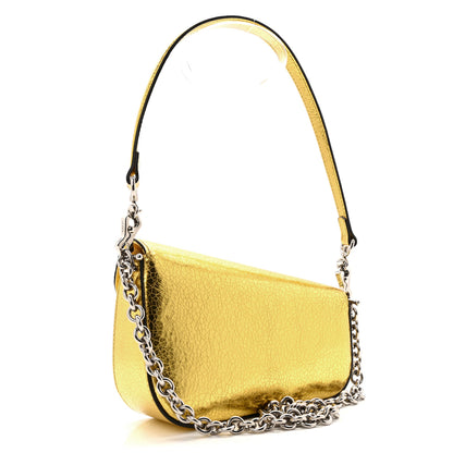Gucci Metallic Demetra Mini Horsebit 1955 Asymmetric Shoulder Bag Gold 3 of 10