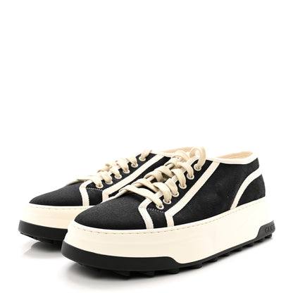 Gucci GG Monogram Mens 1977 Tennis Platform 52mm Sneakers 9 Black Mystic White 3 of 13