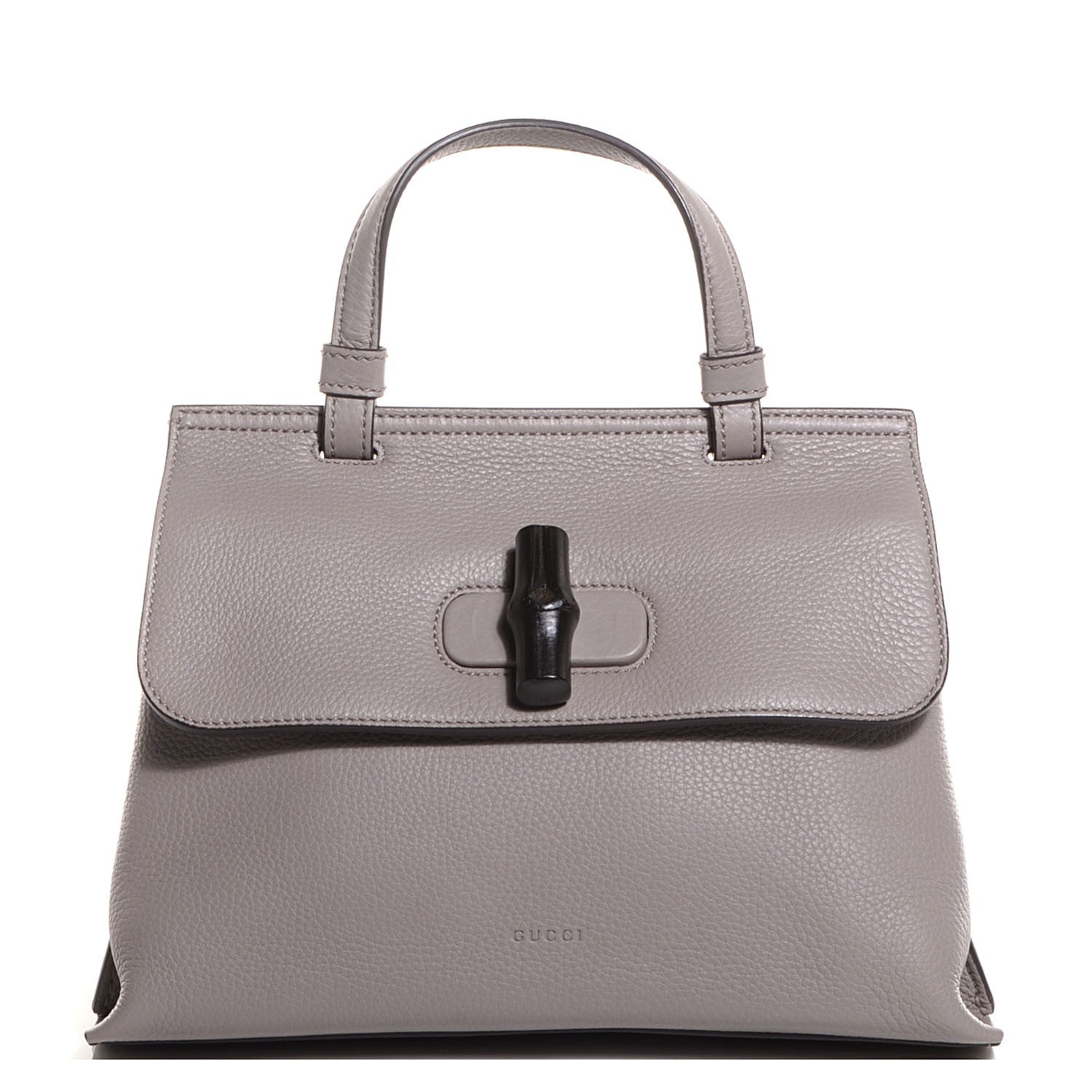 Gucci Cellarius Calfskin Small Bamboo Daily Top Handle Bag Storm Grey 1 of 10