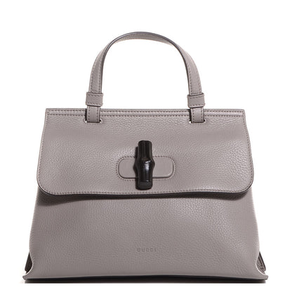 Gucci Cellarius Calfskin Small Bamboo Daily Top Handle Bag Storm Grey 1 of 10