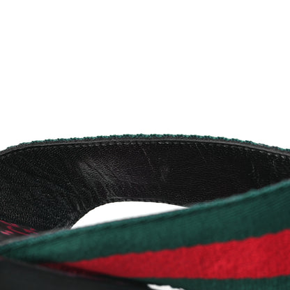 Gucci Canvas Web Womens Kika Thong Sandals 38.5 9 of 10