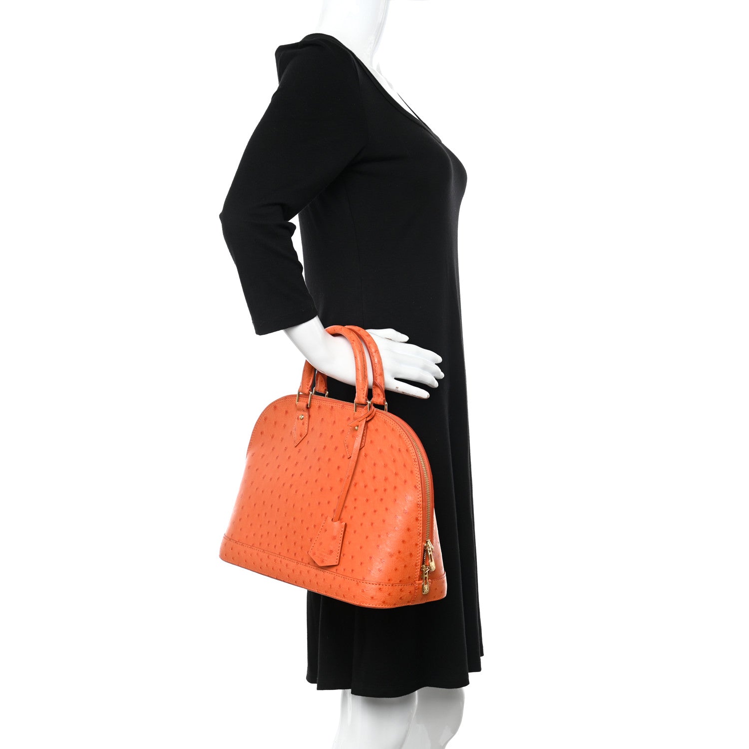 Louis Vuitton Ostrich Alma PM Piment 2 of 9