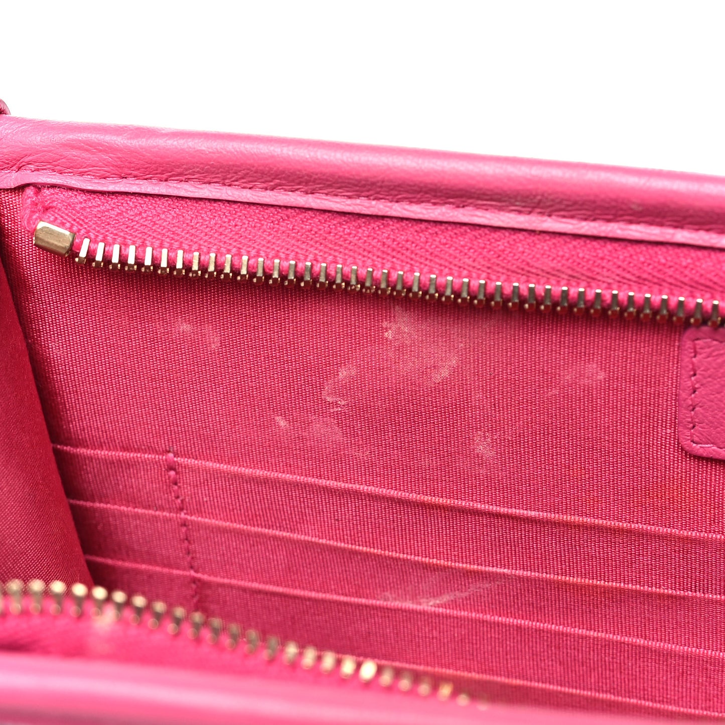 Tweed PVC Lambskin Wristlet Pouch Pink