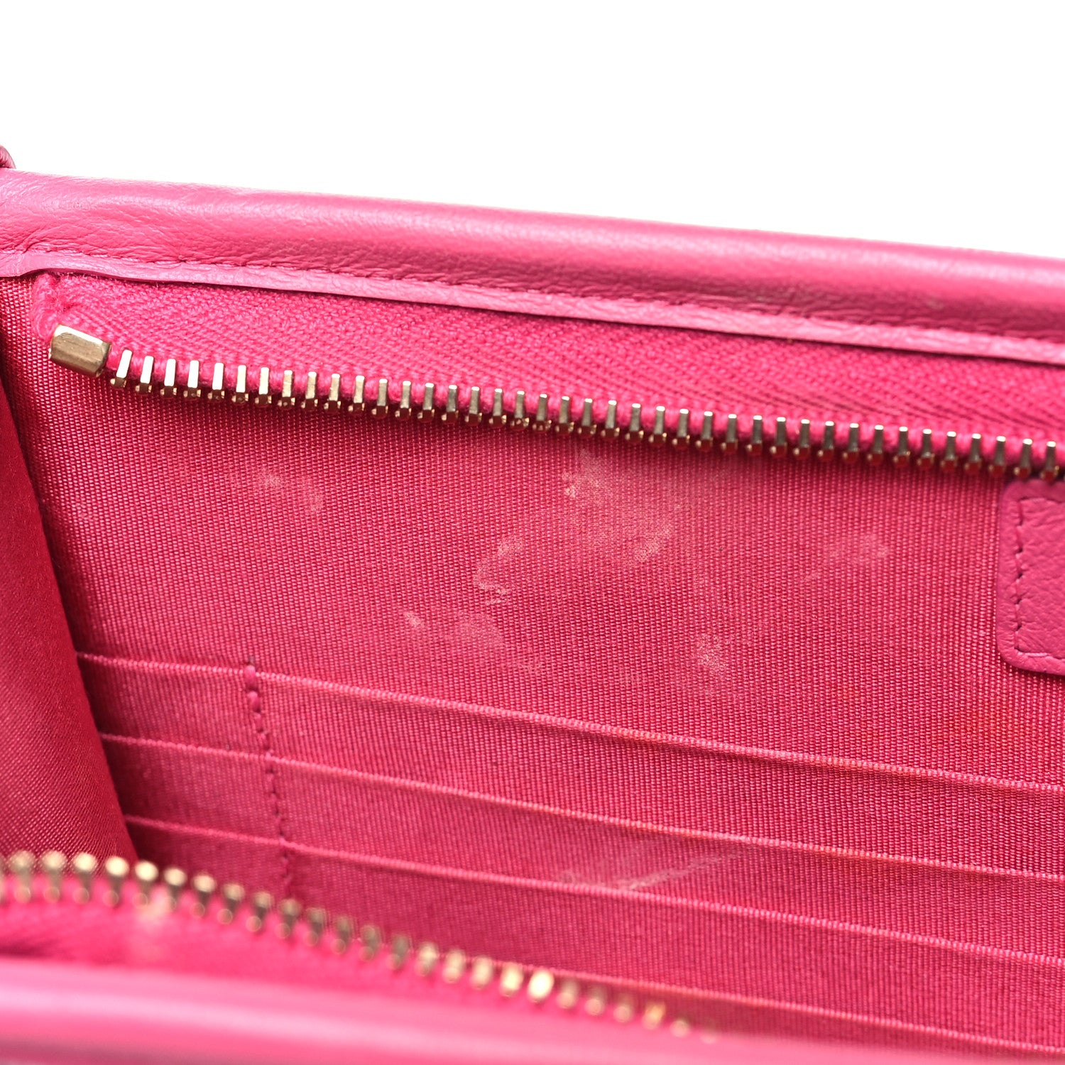 Chanel Tweed PVC Lambskin Wristlet Pouch Pink 15 of 15