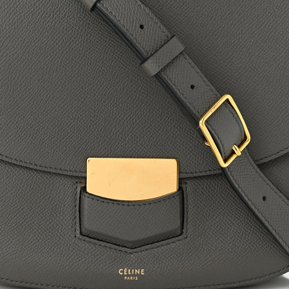 Celine Grained Calfskin Medium Trotteur Light Anthracite 7 of 9