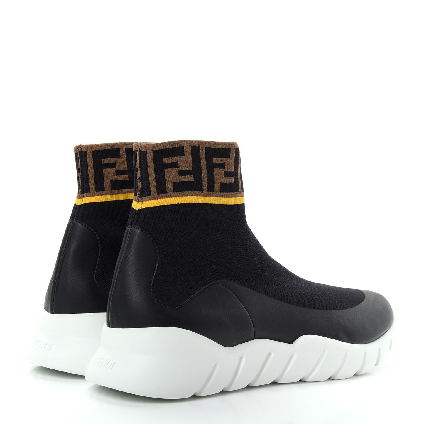Jersey FF Mania Mens High Top Sock Sneakers 9.5 Black Tobacco Yema