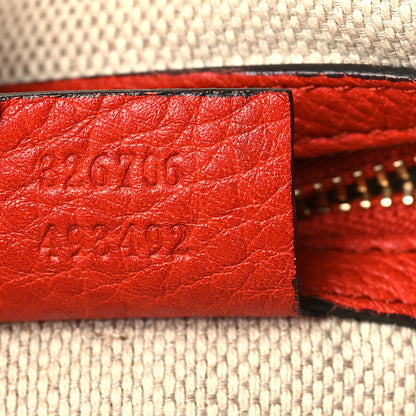 Gucci Pebbled Calfskin Medium Soho Chain Hobo Red 7 of 10