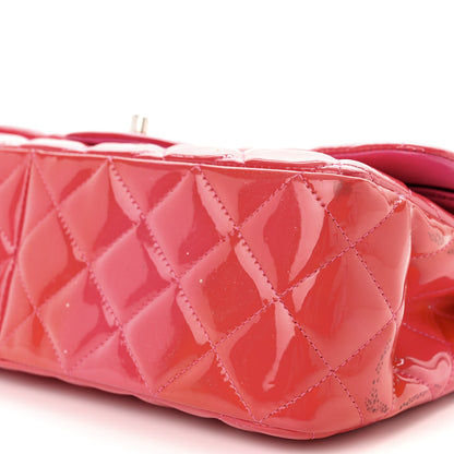 Chanel Patent Quilted Jumbo Double Flap Pink 10 of 22