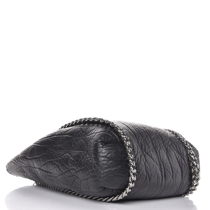 Stella McCartney Shaggy Deer Shearling Chain Falabella Tote Black 4 of 6