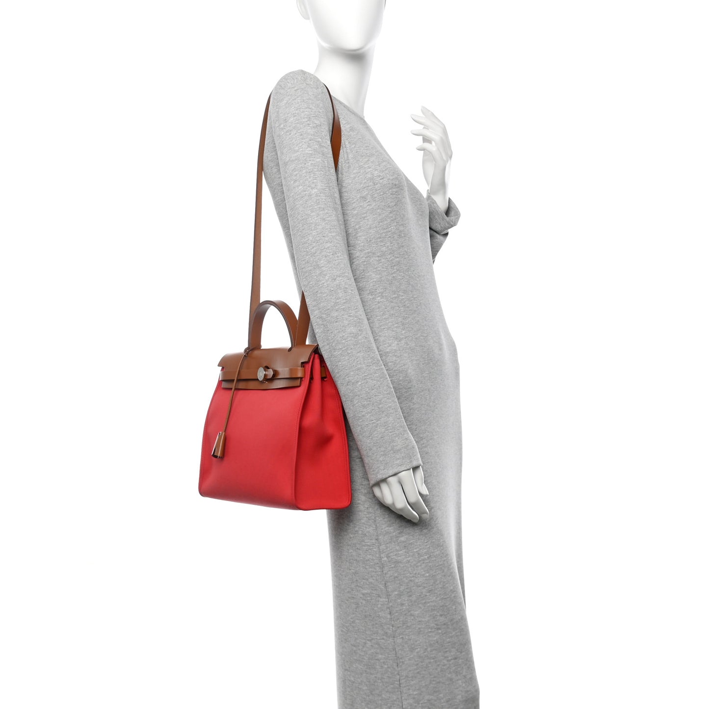 Vache Hunter Toile Herbag Zip 31 PM Rouge Tomate Natural